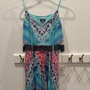 bebe Multicolor Tie-Dye Mini Dress
